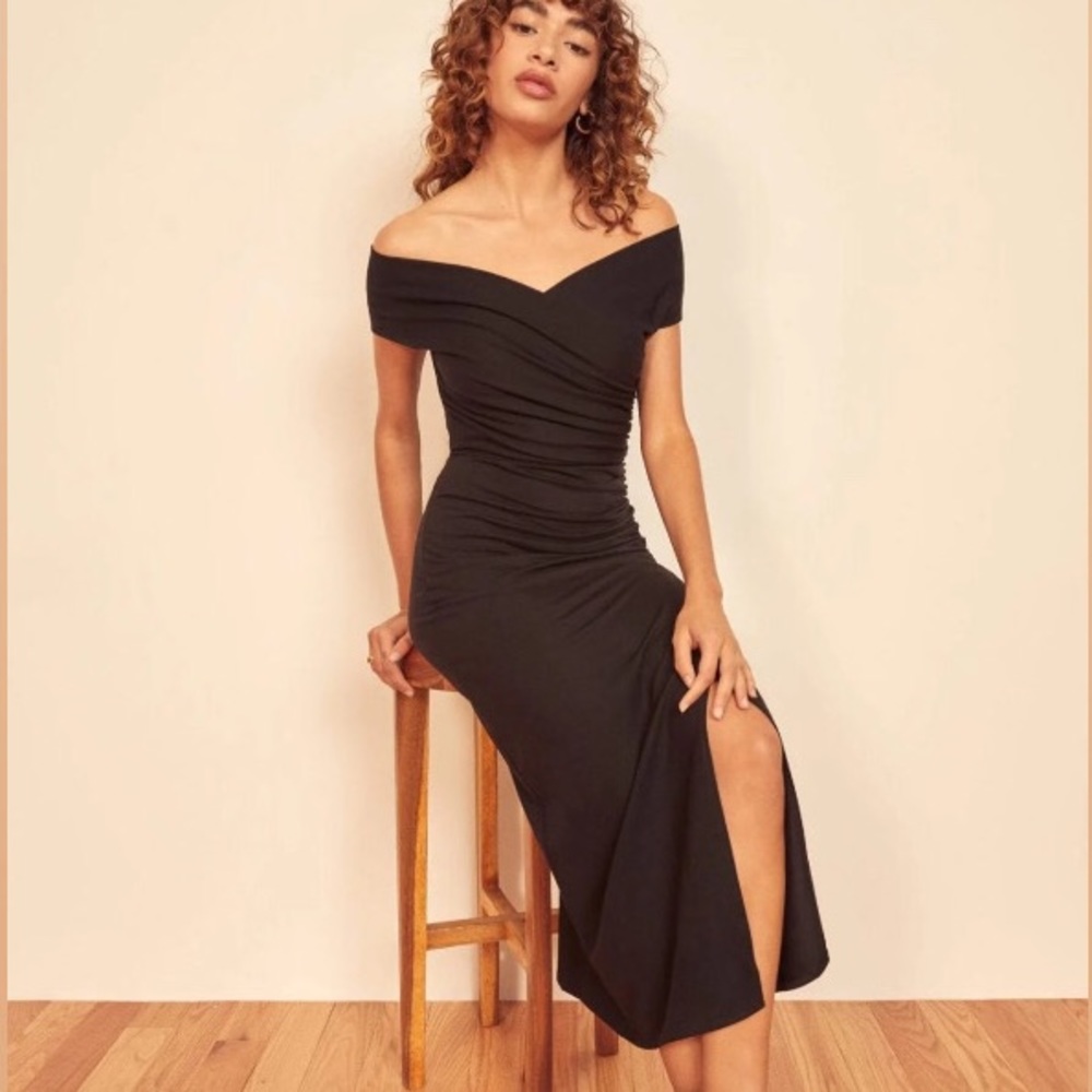 Reformation Black Cormac Dress size xlarge